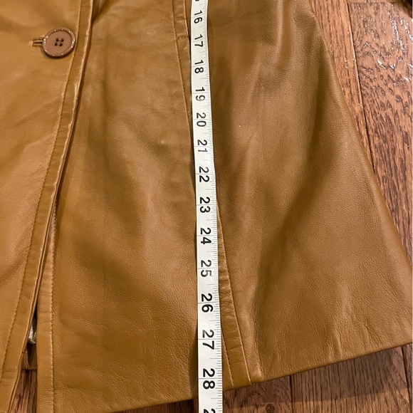 Vintage Excelled Collection Cognac 100% Leather Coat size XS - Picture 5 of 10